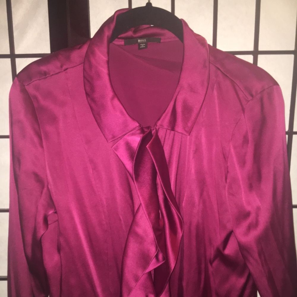 Boss blouse silk/spandex size 4